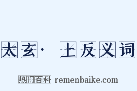 太玄·上反义词是什么意思的图片